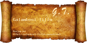 Galambosi Tilla névjegykártya